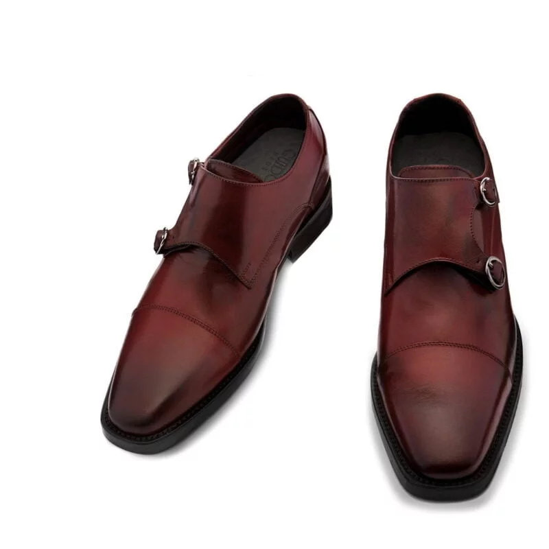 Chaussures de Ville en cuir pleine fleur bordeaux 2