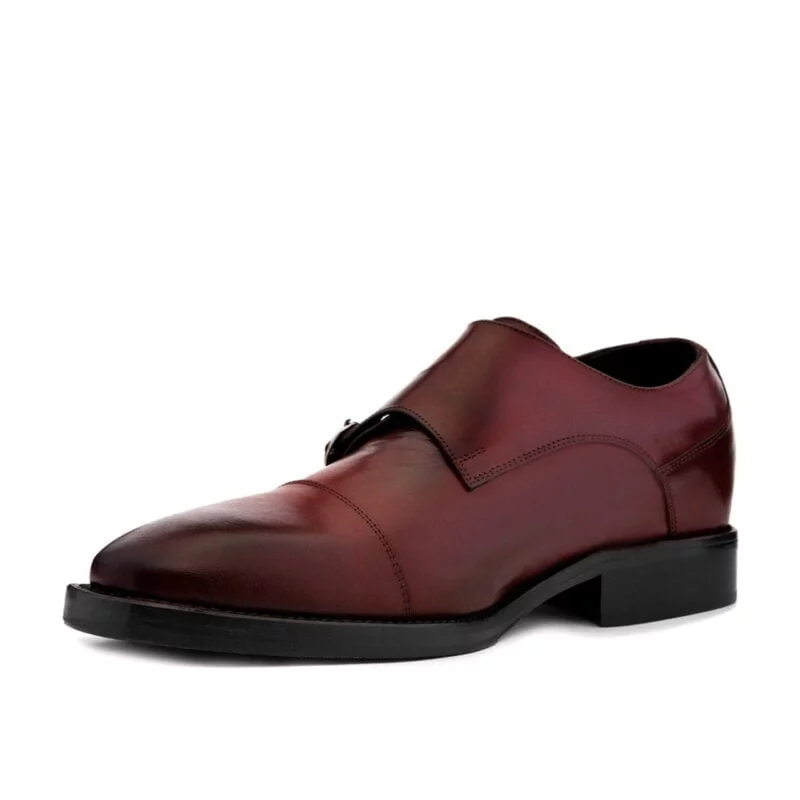 Chaussures de Ville en cuir pleine fleur bordeaux 3