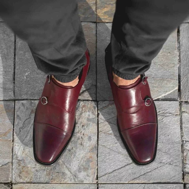 Chaussures de Ville en cuir pleine fleur bordeaux 6